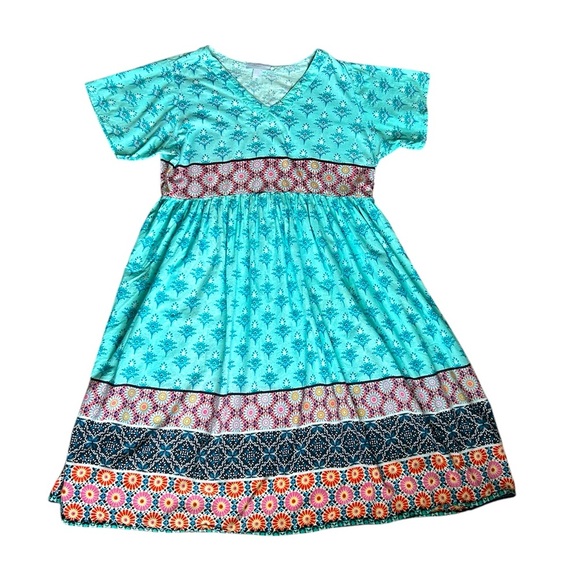 Only Necessities spring colored mumu house dress size large 18/20 - Picture 1 of 8